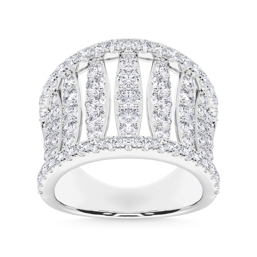14K White Gold Lab Grown Diamond 2 1/2 Ct.Tw. Fashion Ring