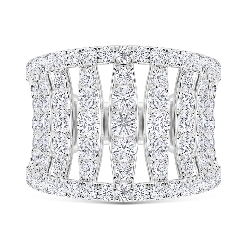 14K White Gold Lab Grown Diamond 2 1/2 Ct.Tw. Fashion Ring