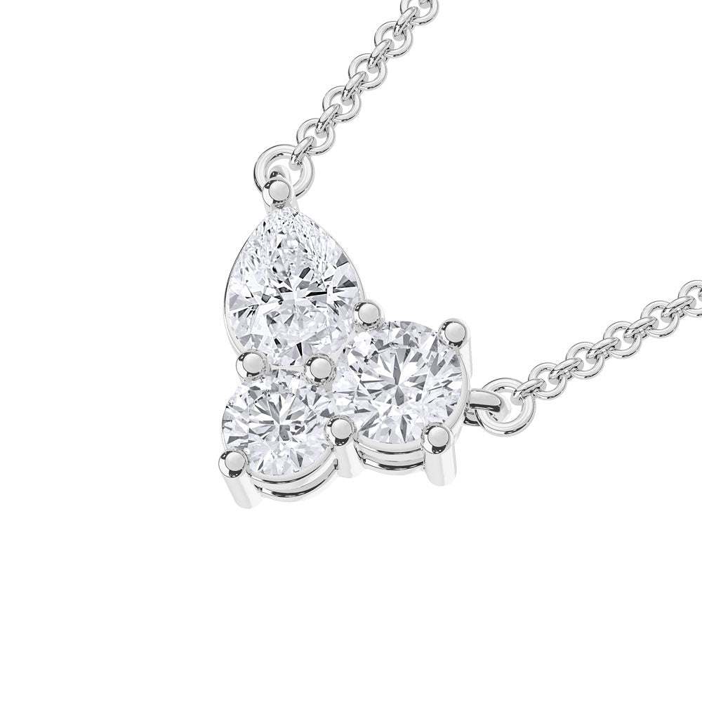 10K White Gold Lab Grown Diamond 1/2 Ct.Tw. Fashion Necklace  Picasso Gold & Diamond Jewelry