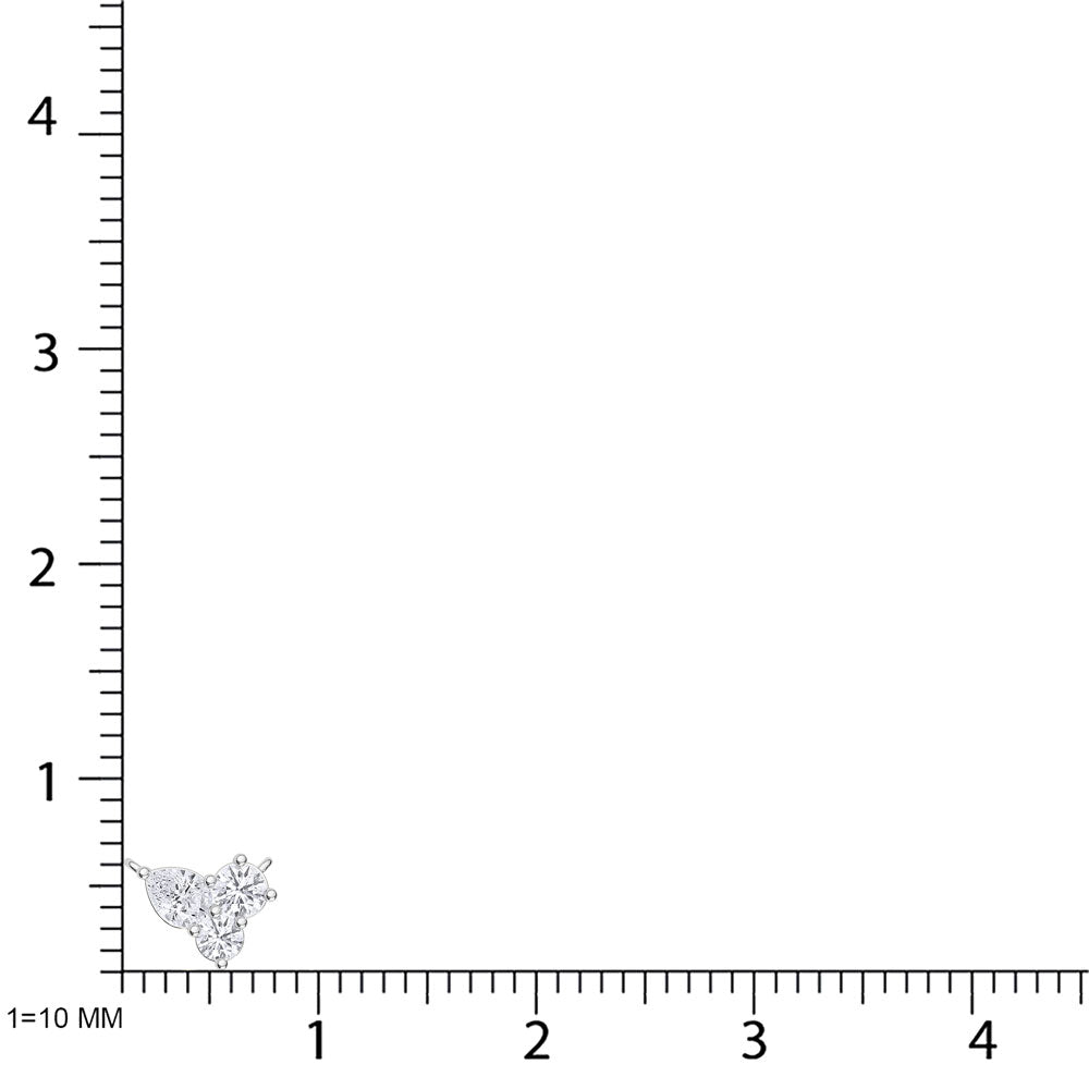 10K White Gold Lab Grown Diamond 1/2 Ct.Tw. Fashion Necklace  Picasso Gold & Diamond Jewelry