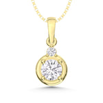 10K Yellow Gold Lab Grown Diamond 1/4 Ct.Tw. Fashion Pendant  Picasso Gold & Diamond Jewelry
