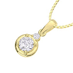 10K Yellow Gold Lab Grown Diamond 1/4 Ct.Tw. Fashion Pendant  Picasso Gold & Diamond Jewelry