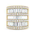 14K Yellow Gold Lab Grown Diamond Round and Tapered 7 ct. tw. Round and Tapered Fashion Band | Picasso Gold & Diamond