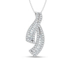 14K White Gold Lab Grown Diamond 2 Ct.Tw. Fashion Pendant  Picasso Gold & Diamond Jewelry