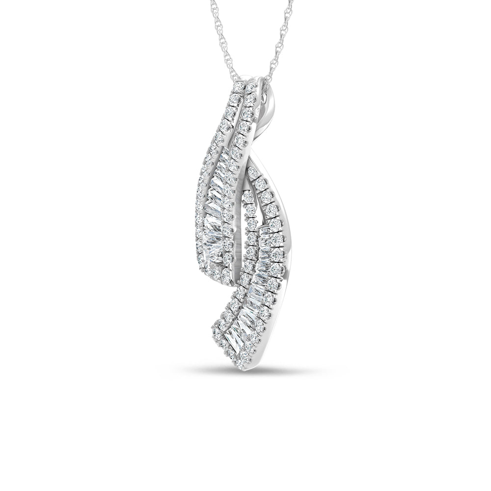 14K White Gold Lab Grown Diamond 2 Ct.Tw. Fashion Pendant  Picasso Gold & Diamond Jewelry