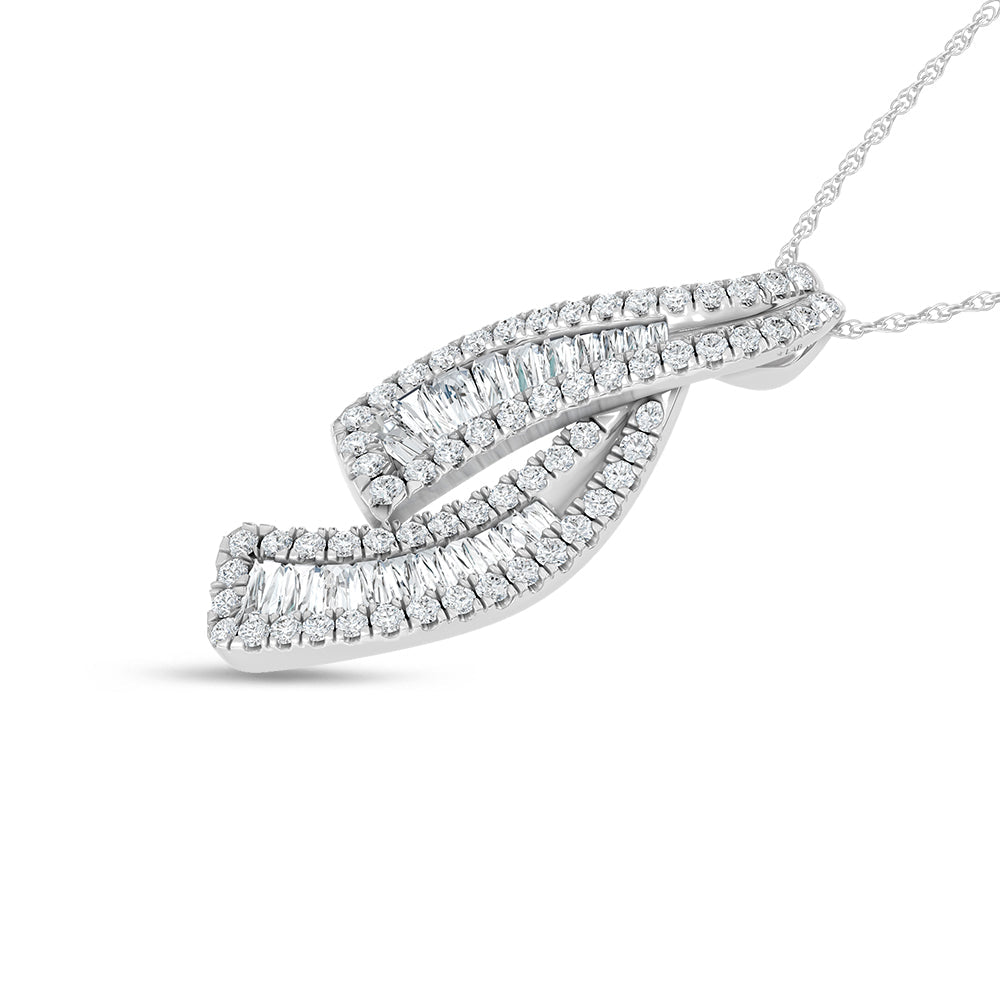 14K White Gold Lab Grown Diamond 2 Ct.Tw. Fashion Pendant  Picasso Gold & Diamond Jewelry