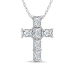 14K White Gold Lab Grown Diamond 1 Ct.Tw. Cross Pendant  Picasso Gold & Diamond Jewelry