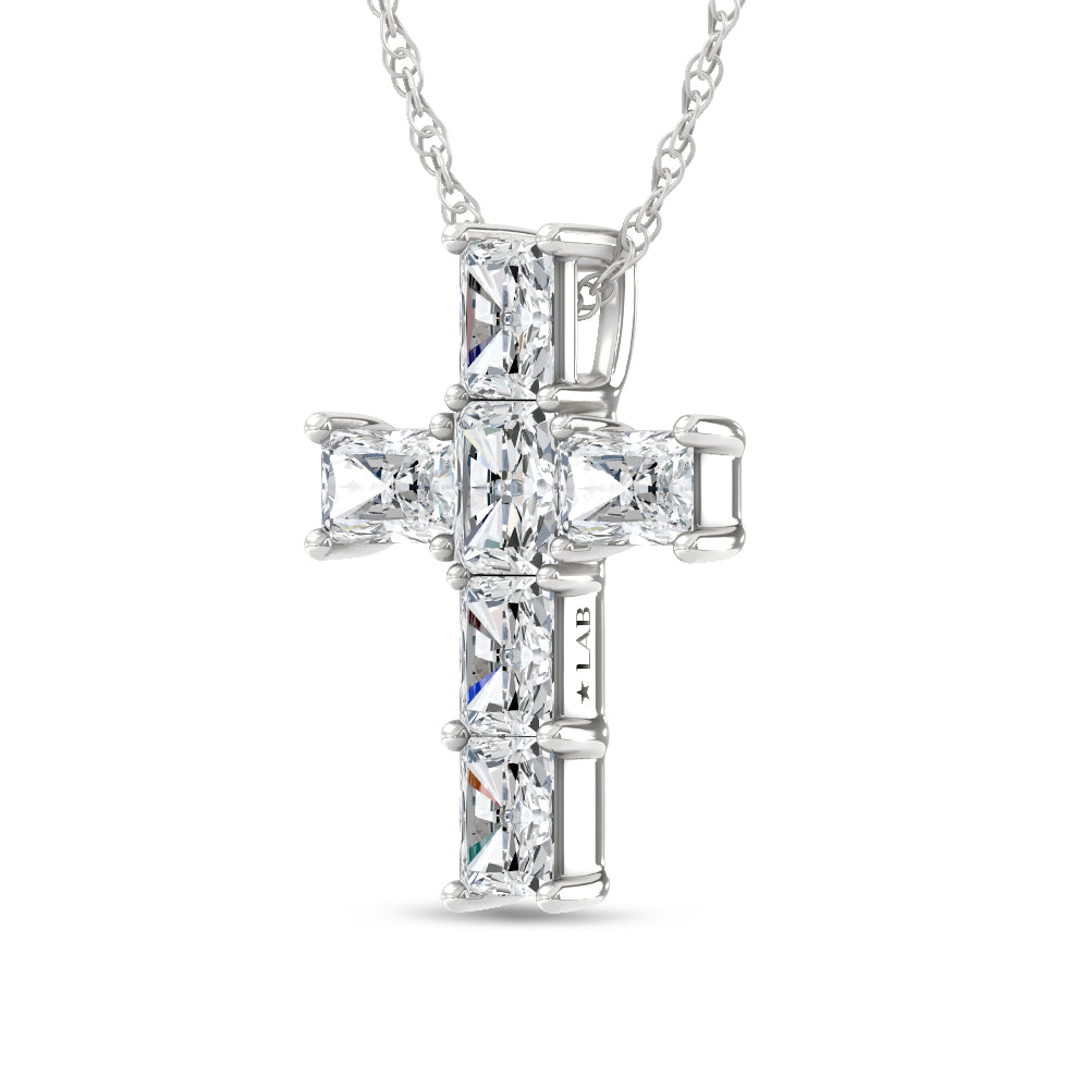 14K White Gold Lab Grown Diamond 1 Ct.Tw. Cross Pendant  Picasso Gold & Diamond Jewelry