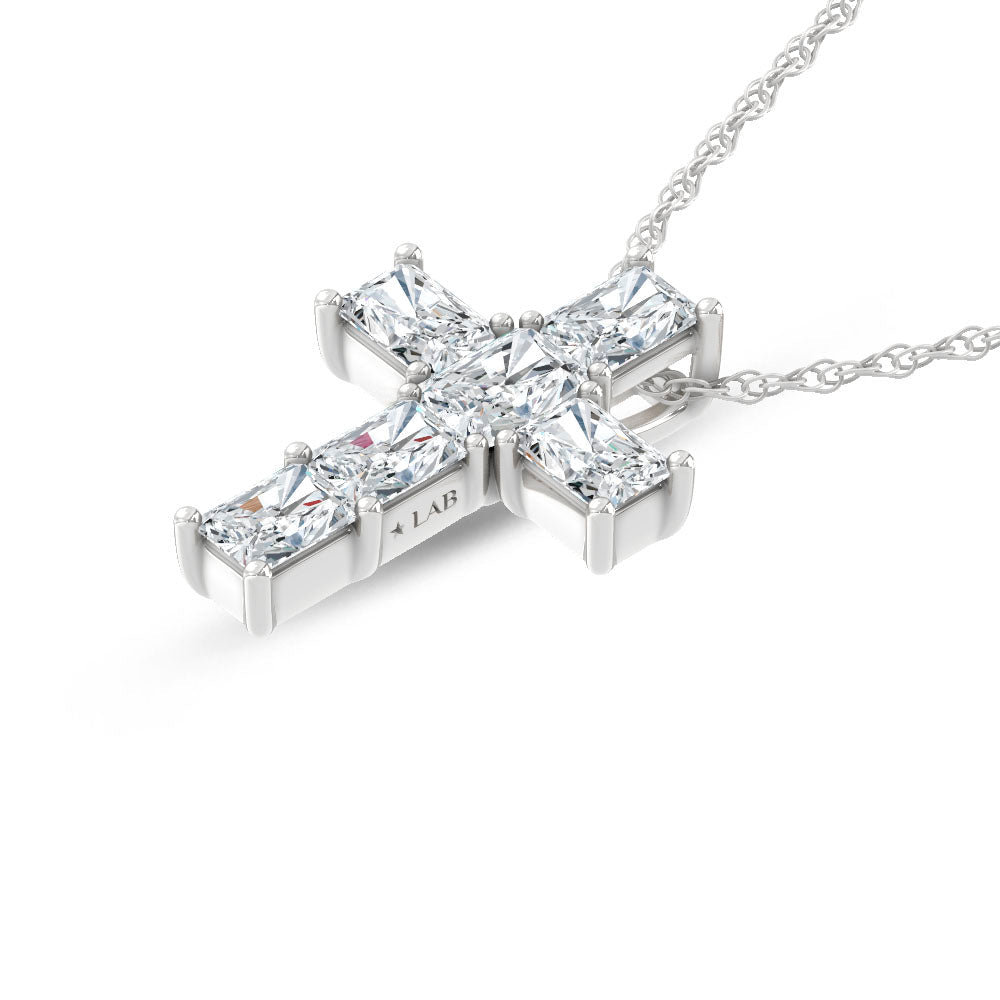 14K White Gold Lab Grown Diamond 1 Ct.Tw. Cross Pendant  Picasso Gold & Diamond Jewelry