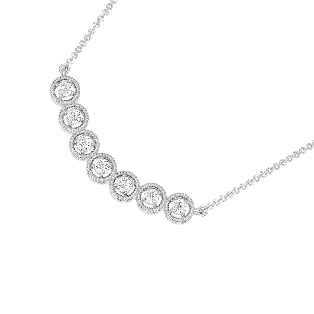 10K White Gold Lab Grown Diamond 1/6 Ct.Tw. Fashion Pendant