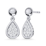 10K White Gold Lab Grown Diamond 1/5 Ct.Tw. Fashion Earrings  Picasso Gold & Diamond Jewelry