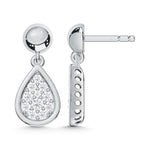 10K White Gold Lab Grown Diamond 1/5 Ct.Tw. Fashion Earrings  Picasso Gold & Diamond Jewelry