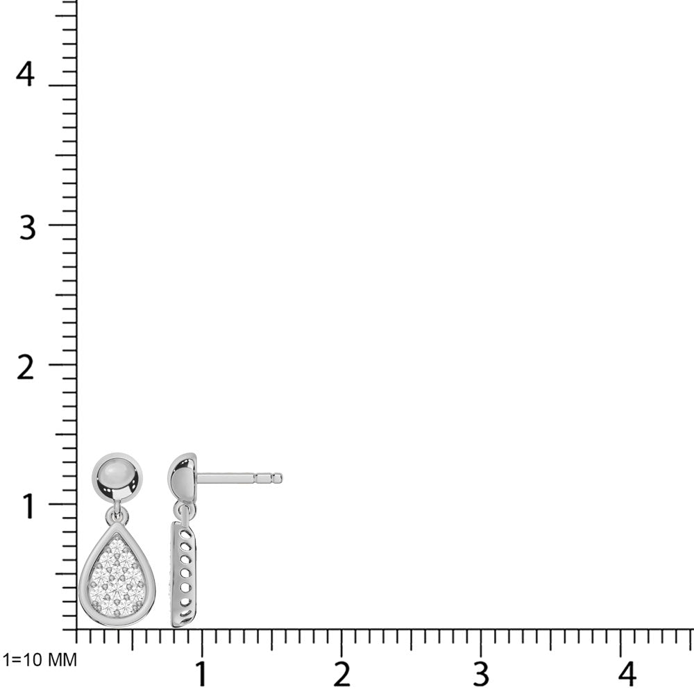 10K White Gold Lab Grown Diamond 1/5 Ct.Tw. Fashion Earrings  Picasso Gold & Diamond Jewelry