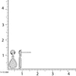 10K White Gold Lab Grown Diamond 1/5 Ct.Tw. Fashion Earrings  Picasso Gold & Diamond Jewelry