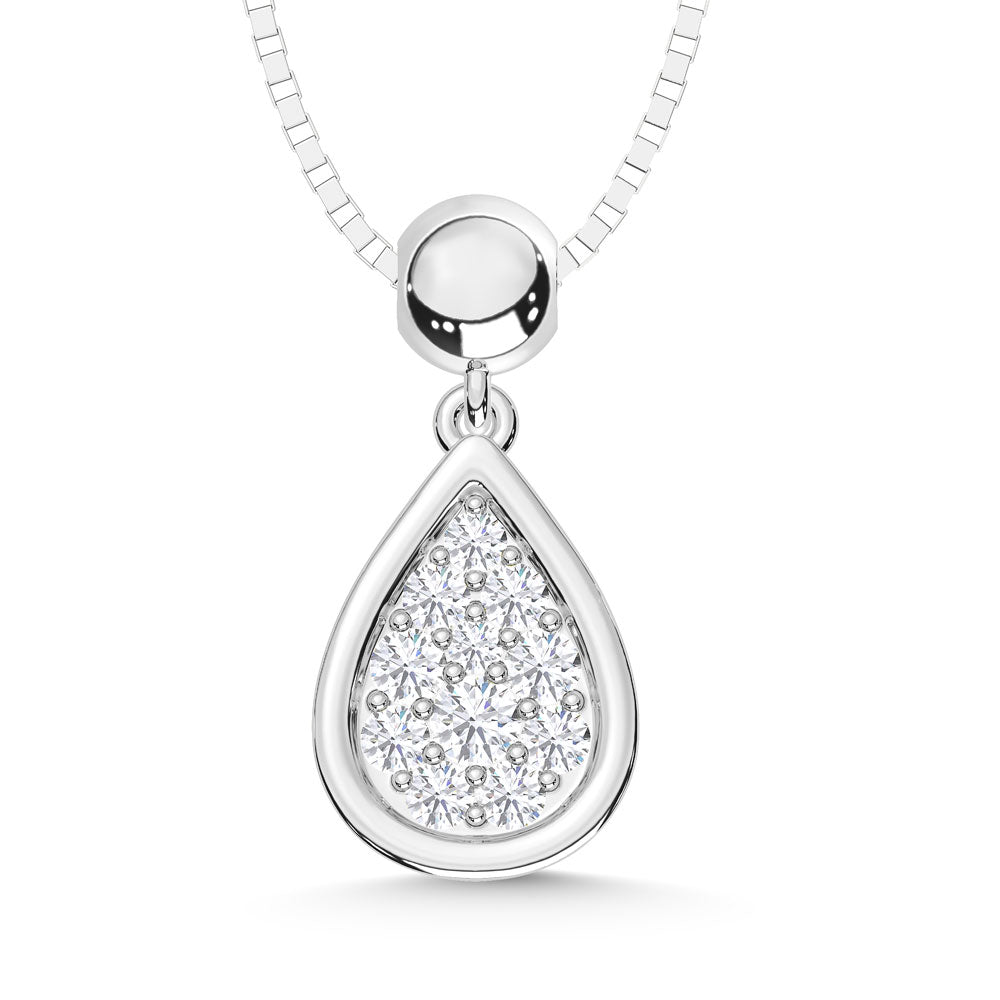 Pendants 10K White Gold Lab Grown Diamond 1/6 Ct.Tw. Fashion Pendant 10K White  Lab Grown Diamond 1/6 Ct.Tw. Fashion Pendant - Picasso  LG2090W-P