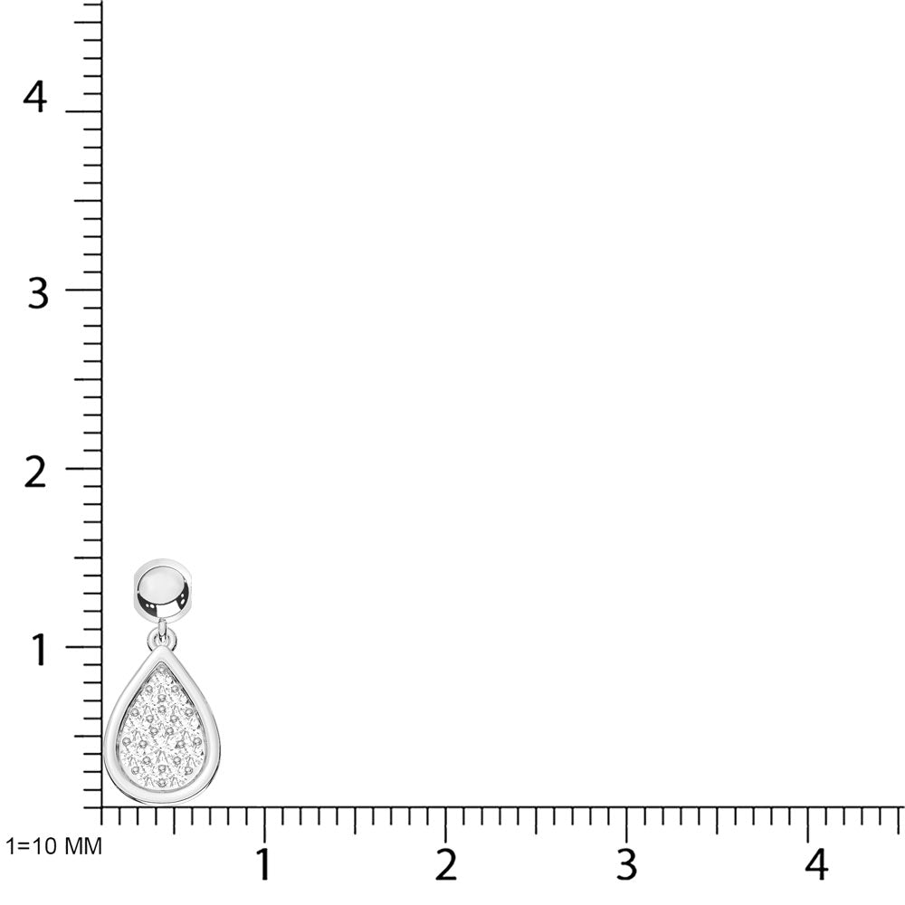 10K White Gold Lab Grown Diamond 1/6 Ct.Tw. Fashion Pendant  Picasso Gold & Diamond Jewelry