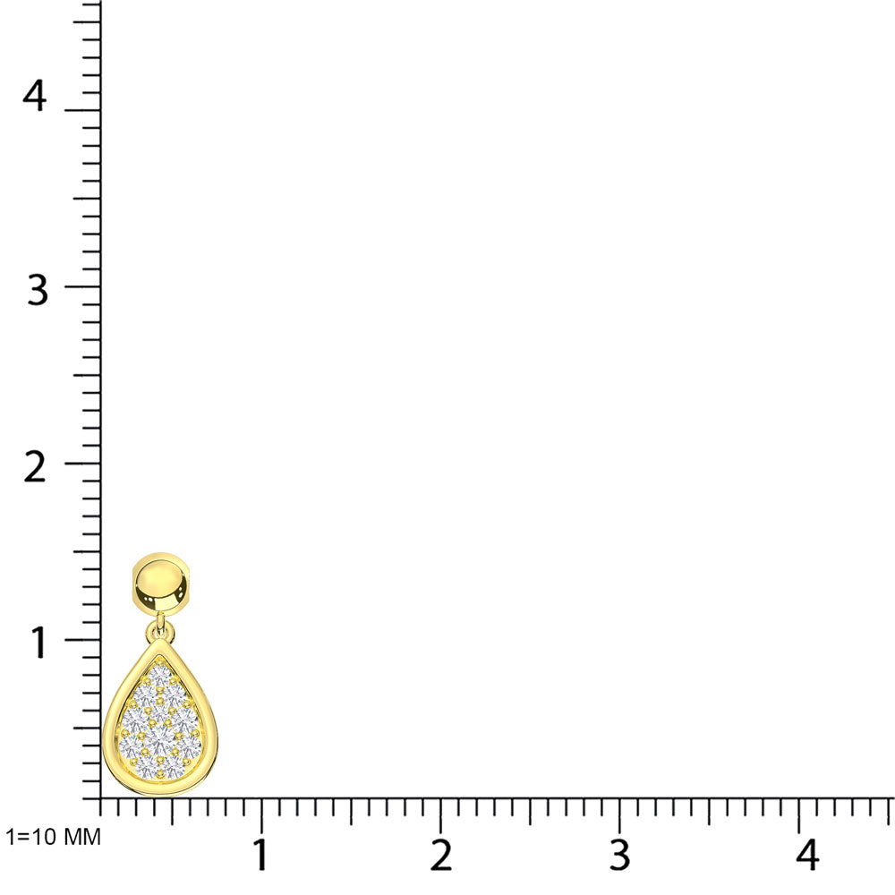 10K Yellow Gold Lab Grown Diamond 1/6 Ct.Tw. Fashion Pendant  Picasso Gold & Diamond Jewelry