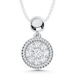10K White Gold Lab Grown Diamond 1/6 Ct.Tw. Fashion Pendant  Picasso Gold & Diamond Jewelry