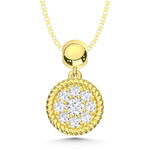 10K Yellow Gold Lab Grown Diamond 1/6 Ct.Tw. Fashion Pendant  Picasso Gold & Diamond Jewelry