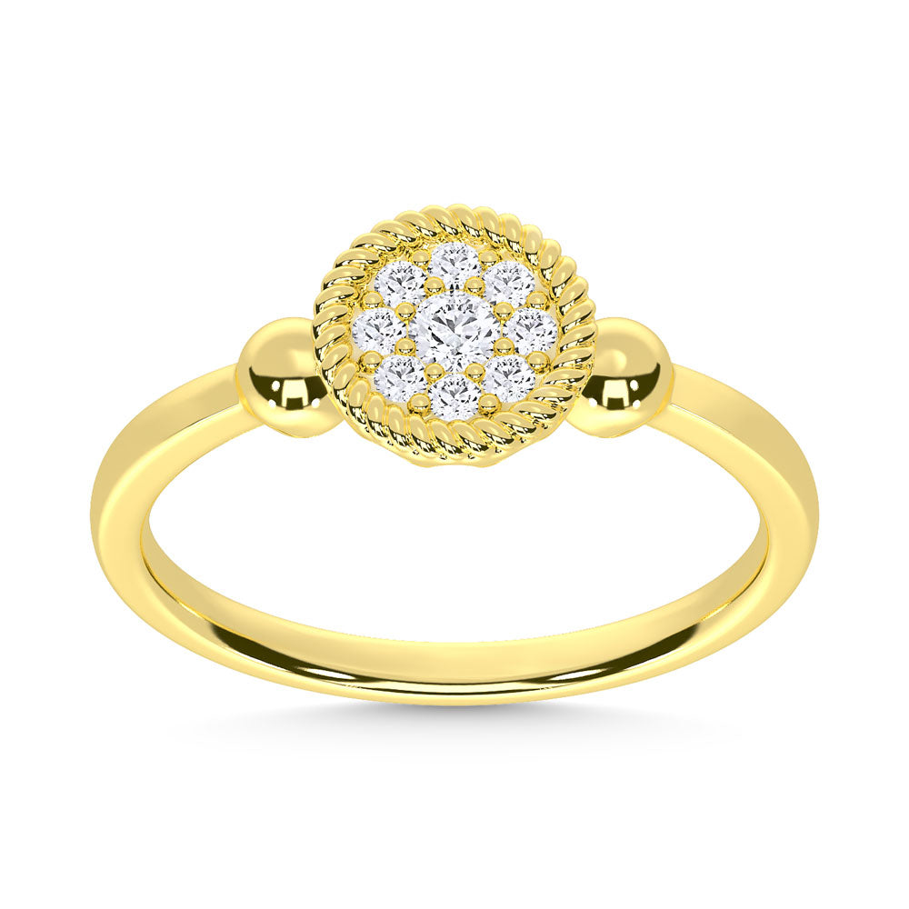 10K Yellow Gold Lab Grown Diamond 1/6 Ct.Tw. Fashion Ring
