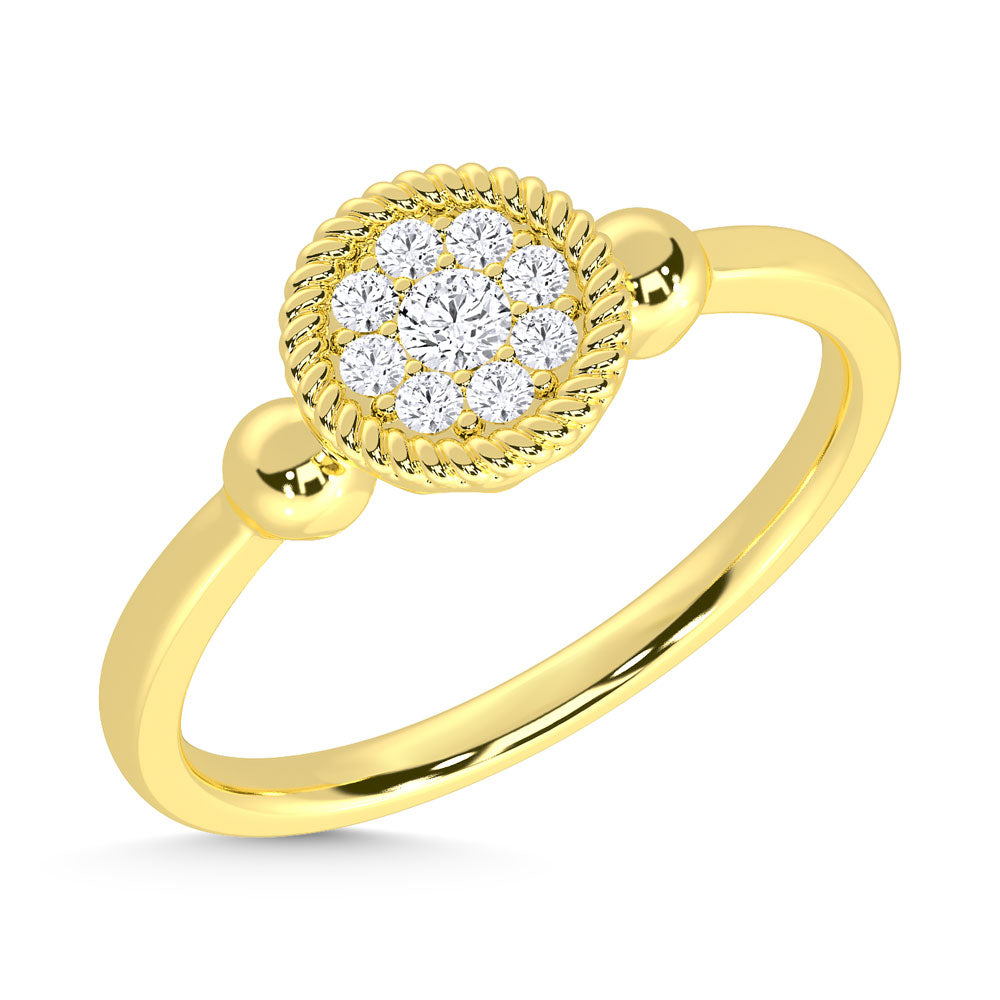 10K Yellow Gold Lab Grown Diamond 1/6 Ct.Tw. Fashion Ring