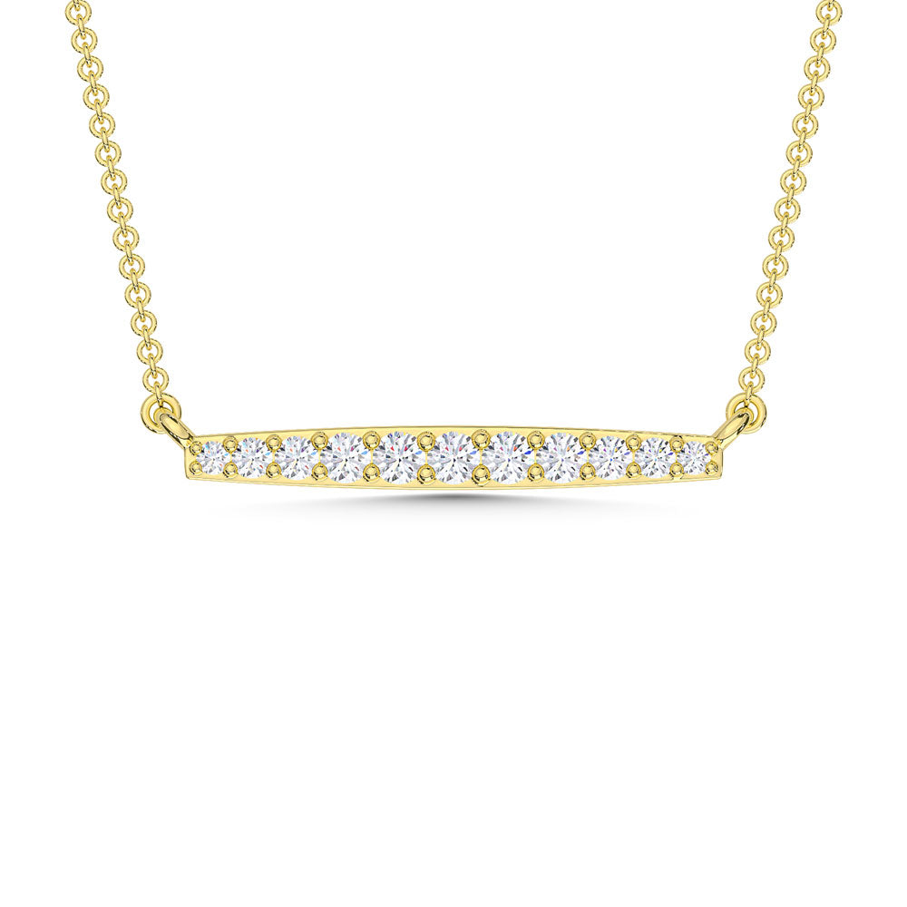 10K Yellow Gold Lab Grown Diamond 1/6 Ct.Tw. Fashion Necklace  Picasso Gold & Diamond Jewelry
