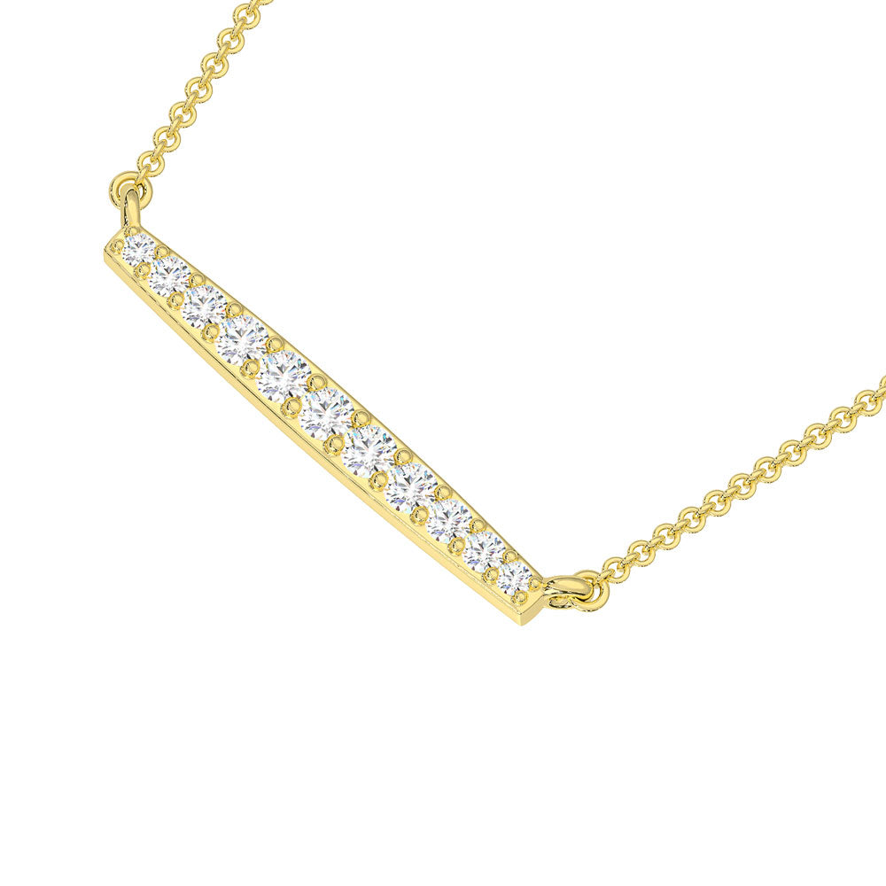 10K Yellow Gold Lab Grown Diamond 1/6 Ct.Tw. Fashion Necklace  Picasso Gold & Diamond Jewelry