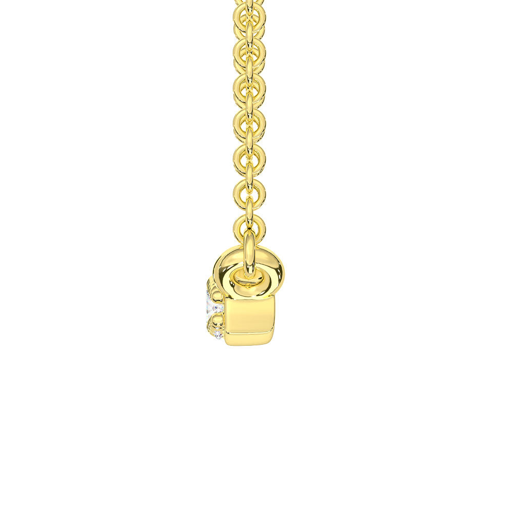 10K Yellow Gold Lab Grown Diamond 1/6 Ct.Tw. Fashion Necklace  Picasso Gold & Diamond Jewelry