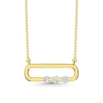 10K Yellow Gold Lab Grown Diamond 1/10 Ct.Tw. Fashion Necklace  Picasso Gold & Diamond Jewelry