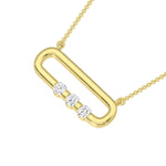 10K Yellow Gold Lab Grown Diamond 1/10 Ct.Tw. Fashion Necklace  Picasso Gold & Diamond Jewelry