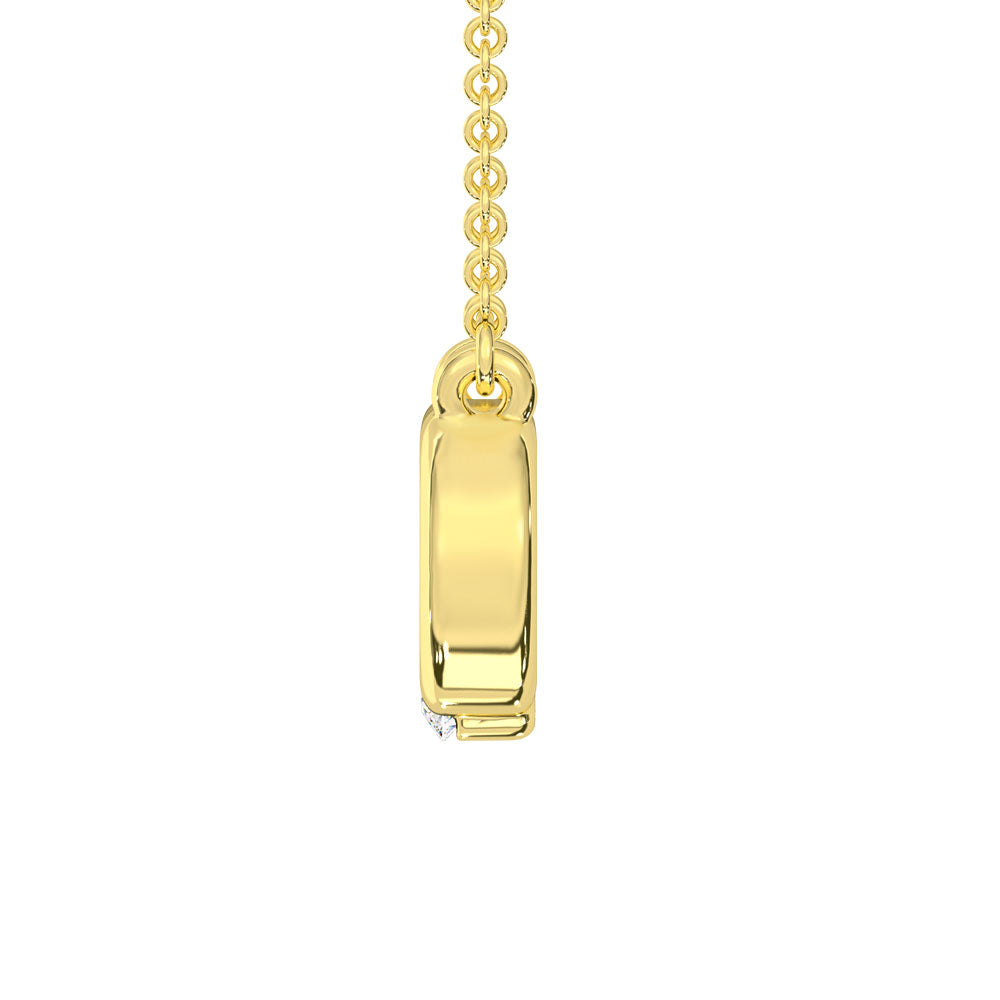 10K Yellow Gold Lab Grown Diamond 1/10 Ct.Tw. Fashion Necklace  Picasso Gold & Diamond Jewelry