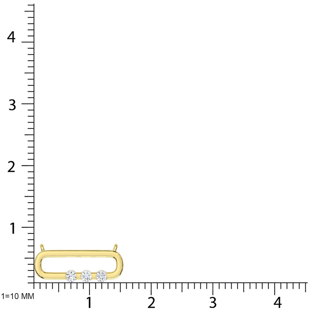 10K Yellow Gold Lab Grown Diamond 1/10 Ct.Tw. Fashion Necklace  Picasso Gold & Diamond Jewelry