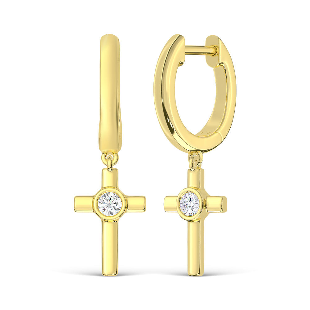 10K Yellow Gold Lab Grown Diamond 1/6 Ct.Tw. Fashion Earrings  Picasso Gold & Diamond Jewelry