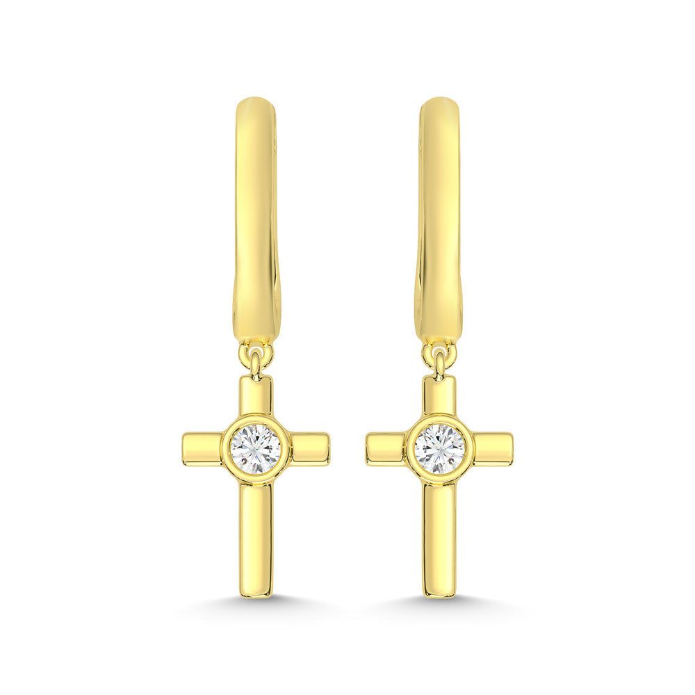 10K Yellow Gold Lab Grown Diamond 1/6 Ct.Tw. Fashion Earrings  Picasso Gold & Diamond Jewelry