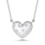 10K White Gold Lab Grown Diamond 1/10 Ct.Tw. Heart Pendant  Picasso Gold & Diamond Jewelry