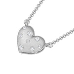 10K White Gold Lab Grown Diamond 1/10 Ct.Tw. Heart Pendant  Picasso Gold & Diamond Jewelry