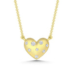 10K Yellow Gold Lab Grown Diamond 1/10 Ct.Tw. Heart Pendant  Picasso Gold & Diamond Jewelry