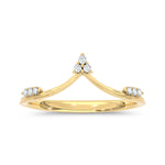 10K Two-Tone 1/20 ct. tw. Lab Grown Diamond Chevron Band | Picasso Gold & Diamond