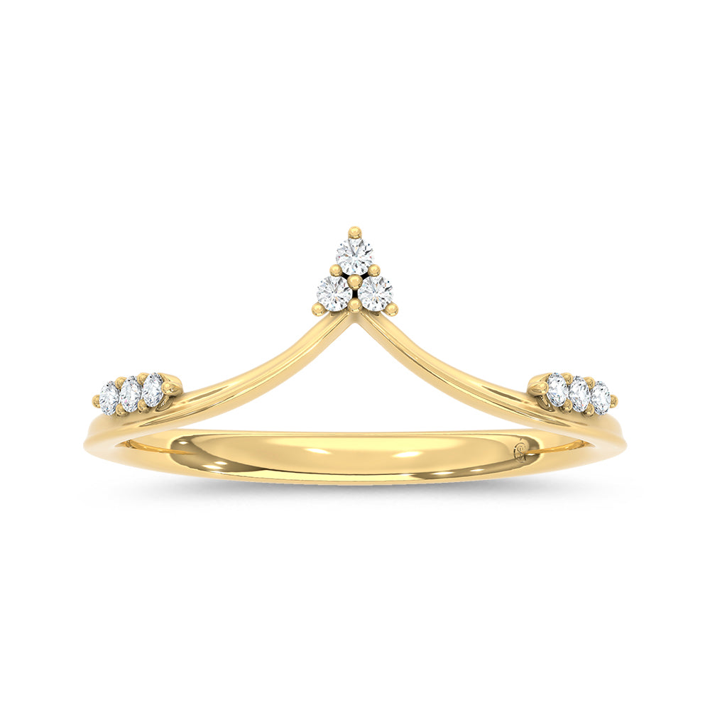 10K Two-Tone 1/20 ct. tw. Lab Grown Diamond Chevron Band | Picasso Gold & Diamond