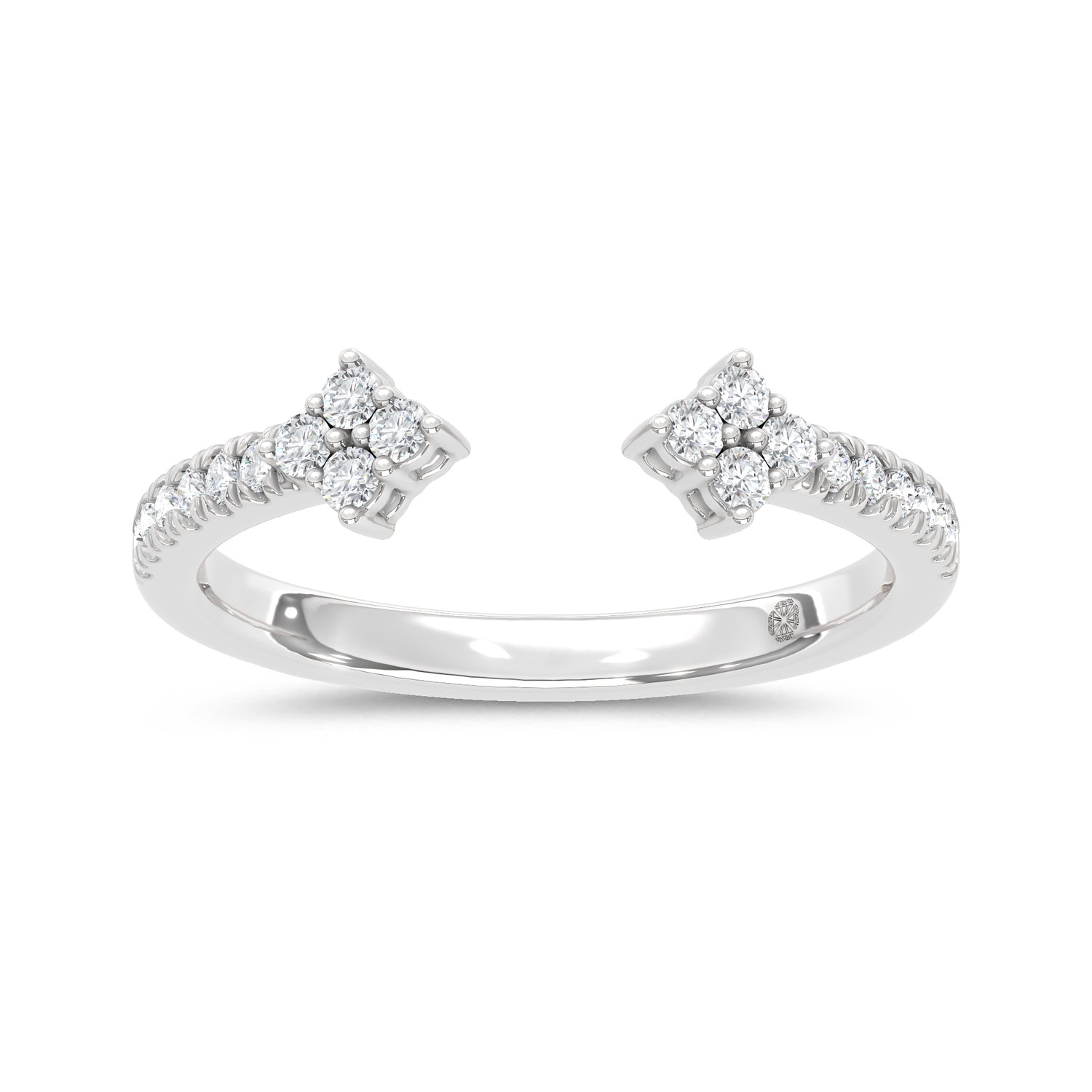 10K White Gold Lab Grown Diamond 1/5 Ct.Tw. Fashion Ring