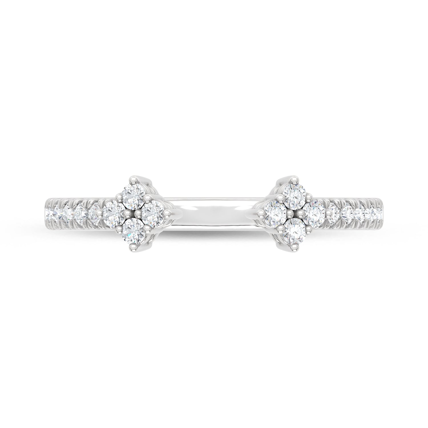 10K White Gold Lab Grown Diamond 1/5 Ct.Tw. Fashion Ring