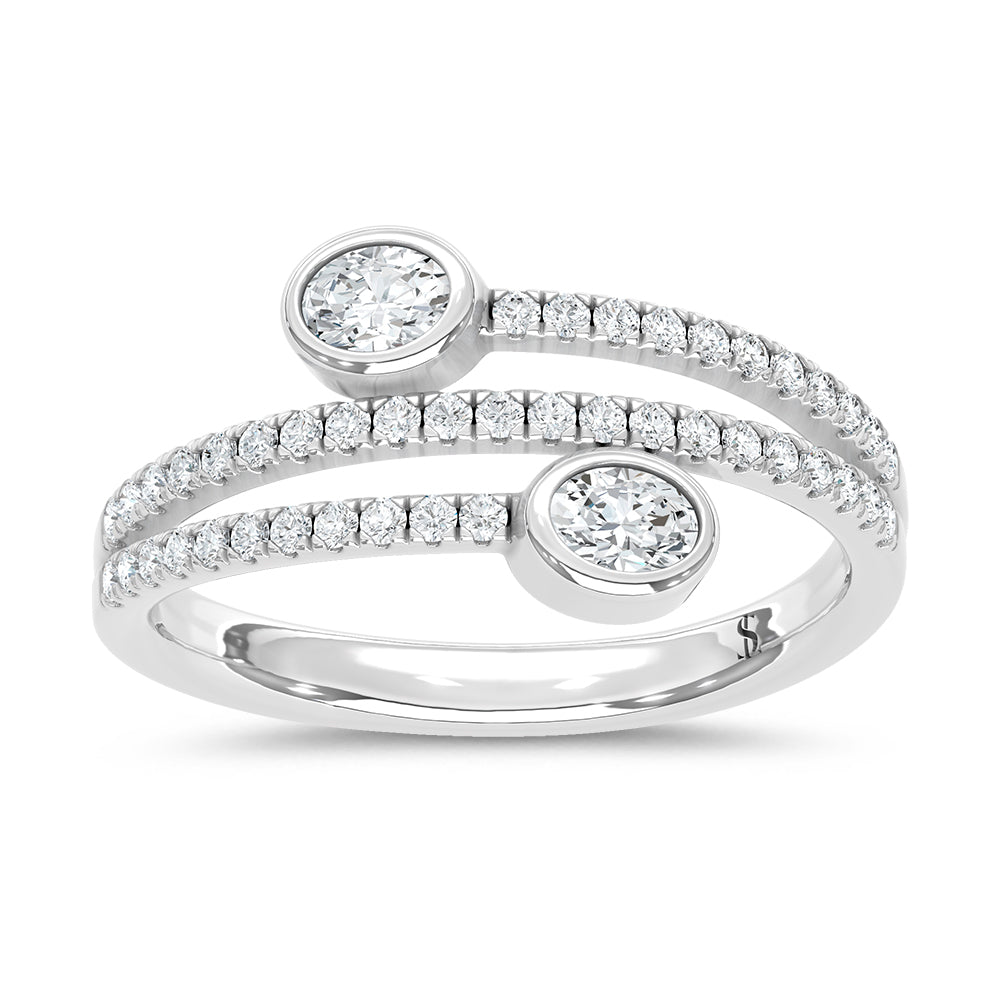 14K White Gold Lab Grown Diamond 1/2 Ct.Tw. Fashion Ring