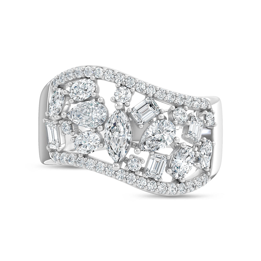 14K White Gold Lab Grown Diamond 1 7/8 Ct.Tw. Fashion Ring