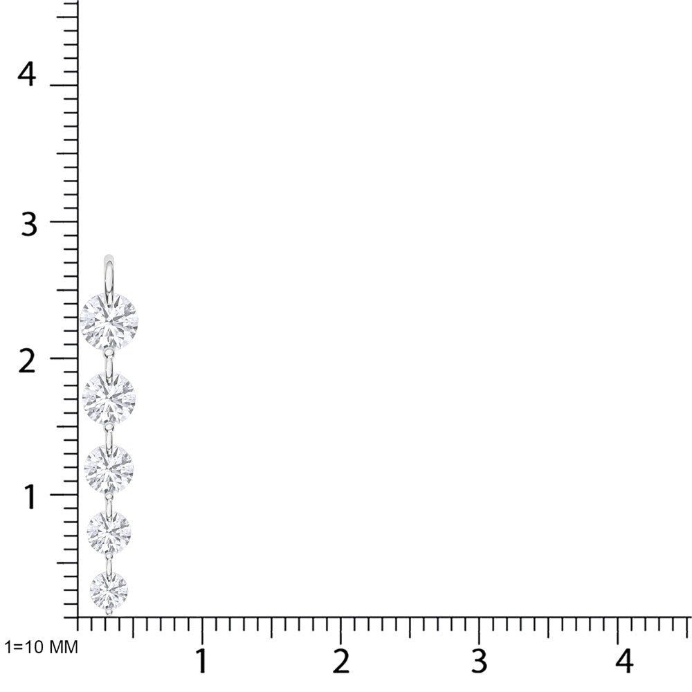 14K White Gold Lab Grown Diamond 1 Ct.Tw. Fashion Pendant  Picasso Gold & Diamond Jewelry