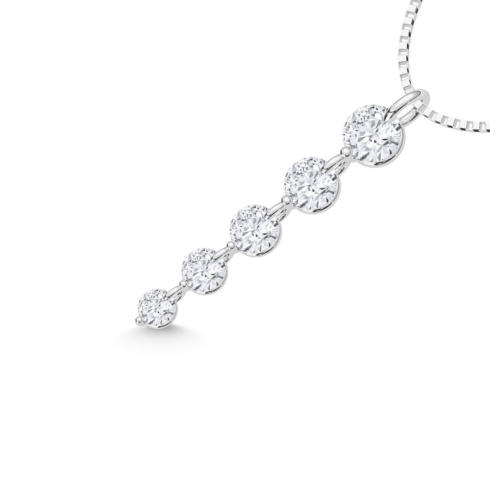 14K White Gold Lab Grown Diamond 1 Ct.Tw. Fashion Pendant  Picasso Gold & Diamond Jewelry