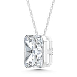 14K White Gold Lab Grown Diamond 1 Ct.Tw. Elongated Radiant Slider Pendant  Picasso Gold & Diamond Jewelry