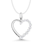 10K Rose Gold Lab Grown Diamond 1/3 Ct.Tw. Heart Pendant With Chain  Picasso Gold & Diamond Jewelry