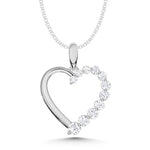 10K Rose Gold Lab Grown Diamond 1/3 Ct.Tw. Heart Pendant With Chain  Picasso Gold & Diamond Jewelry