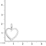 10K Rose Gold Lab Grown Diamond 1/3 Ct.Tw. Heart Pendant With Chain  Picasso Gold & Diamond Jewelry