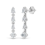 14K White Gold Lab Grown Diamond 5/8 Ct.Tw. Dangler Earrings  Picasso Gold & Diamond Jewelry